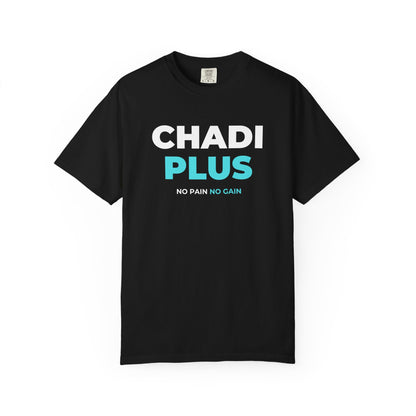 Chadiplus Black T-Shirt – Bold “No Pain No Gain” Print for Men, Stylish Cotton Wear in Pakistan
